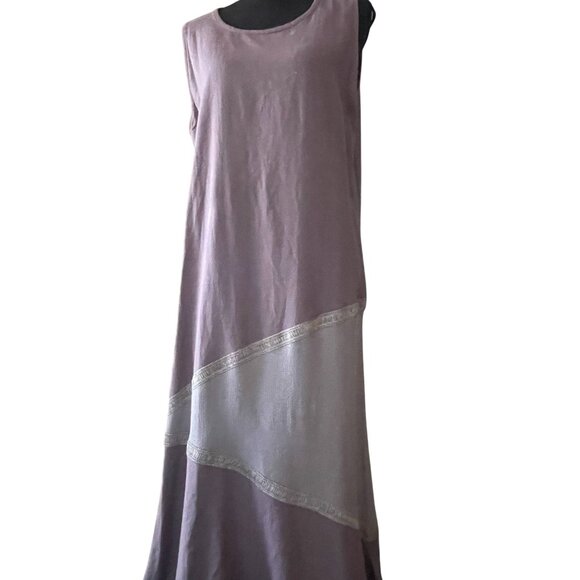 Vintage Spencer Alexis maxi dress & jacket rosette applique sz 12 USA lavender f - Picture 5 of 16